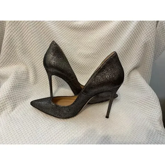 Gianvito Rossi Gianvito 105 Glitter Pumps Black Silver Women’s Size 41
